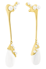 Adelaide Pearl Drop Earrings - Gold