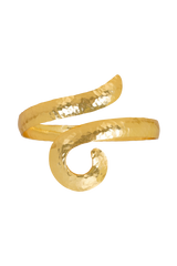 Hyacinth Textured Swirl Arm Band - Gold