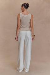 Caitlin Mid Rise Denim Jeans - White