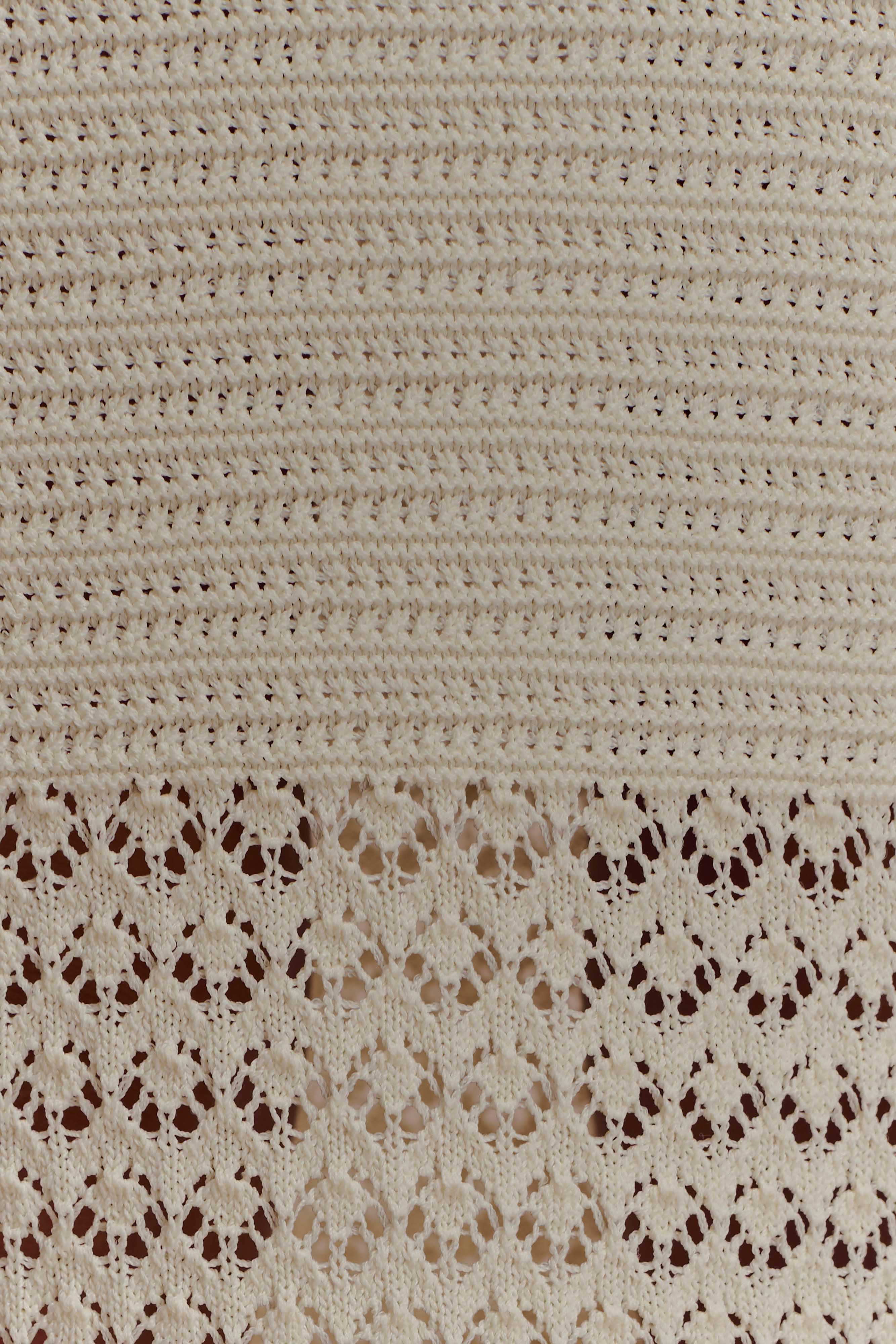 Madeline Scallop Knit Midi Skirt - Ivory