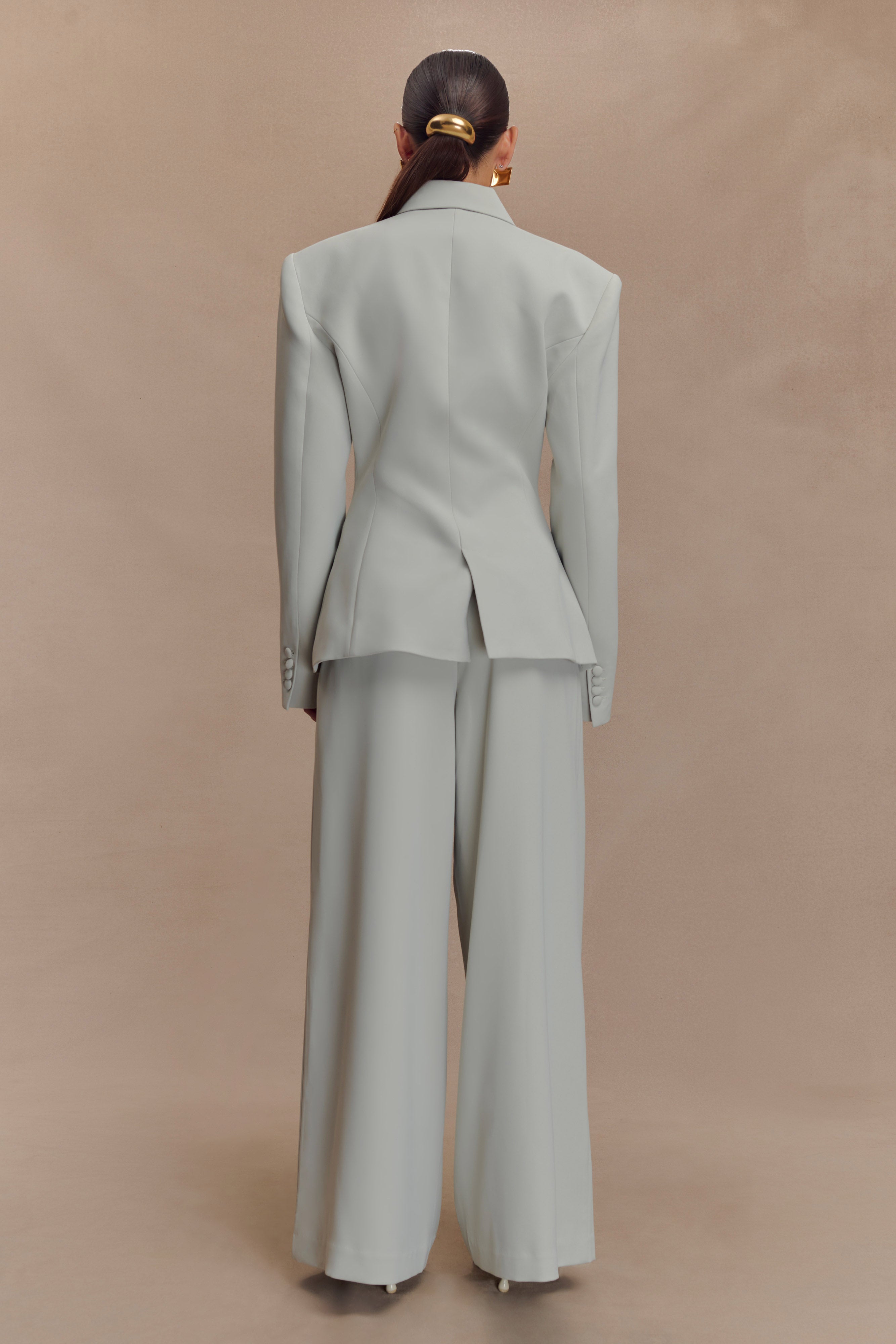 Jameson Cinched Suiting Blazer - Light Sage