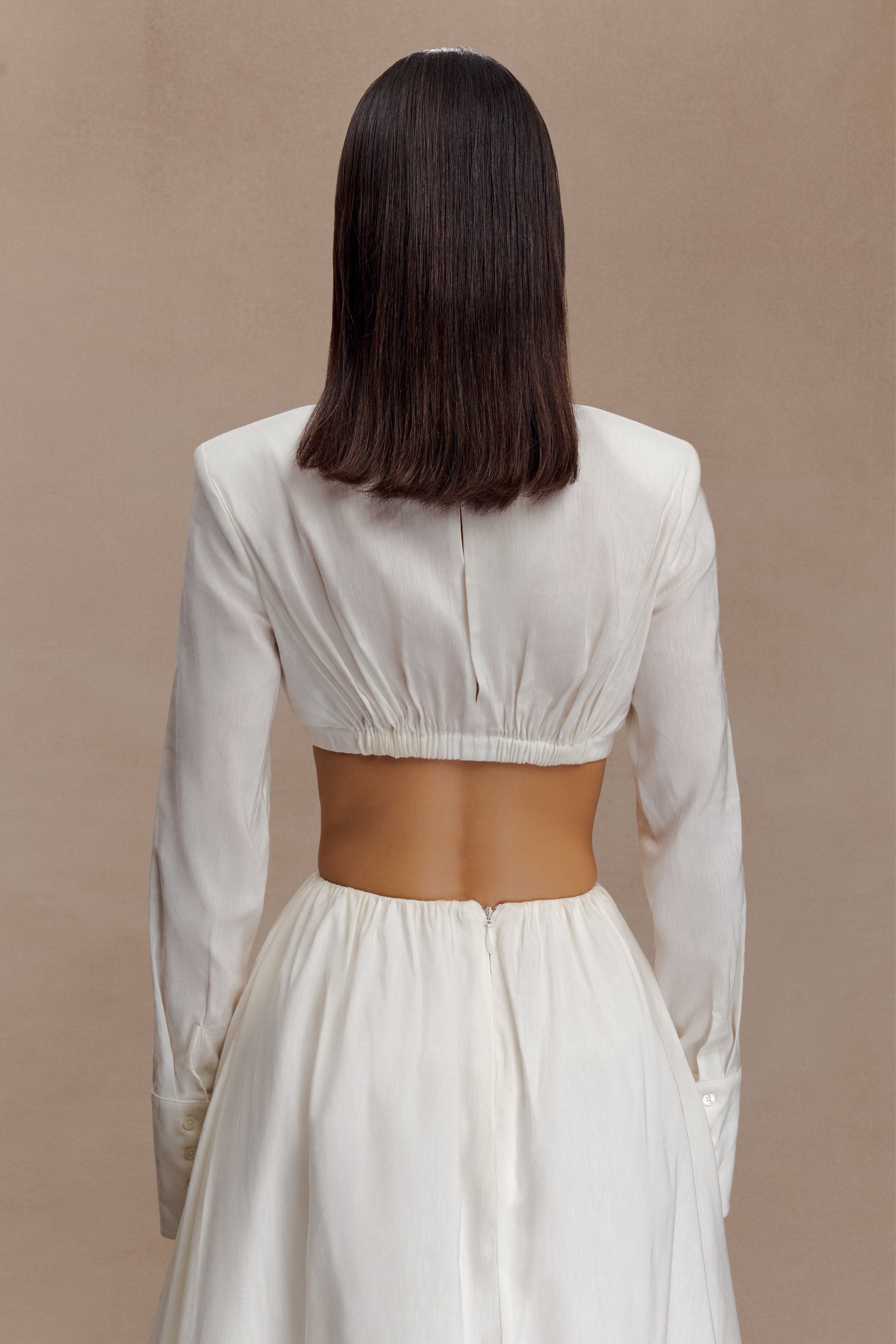 Greta Shirt Bra - White