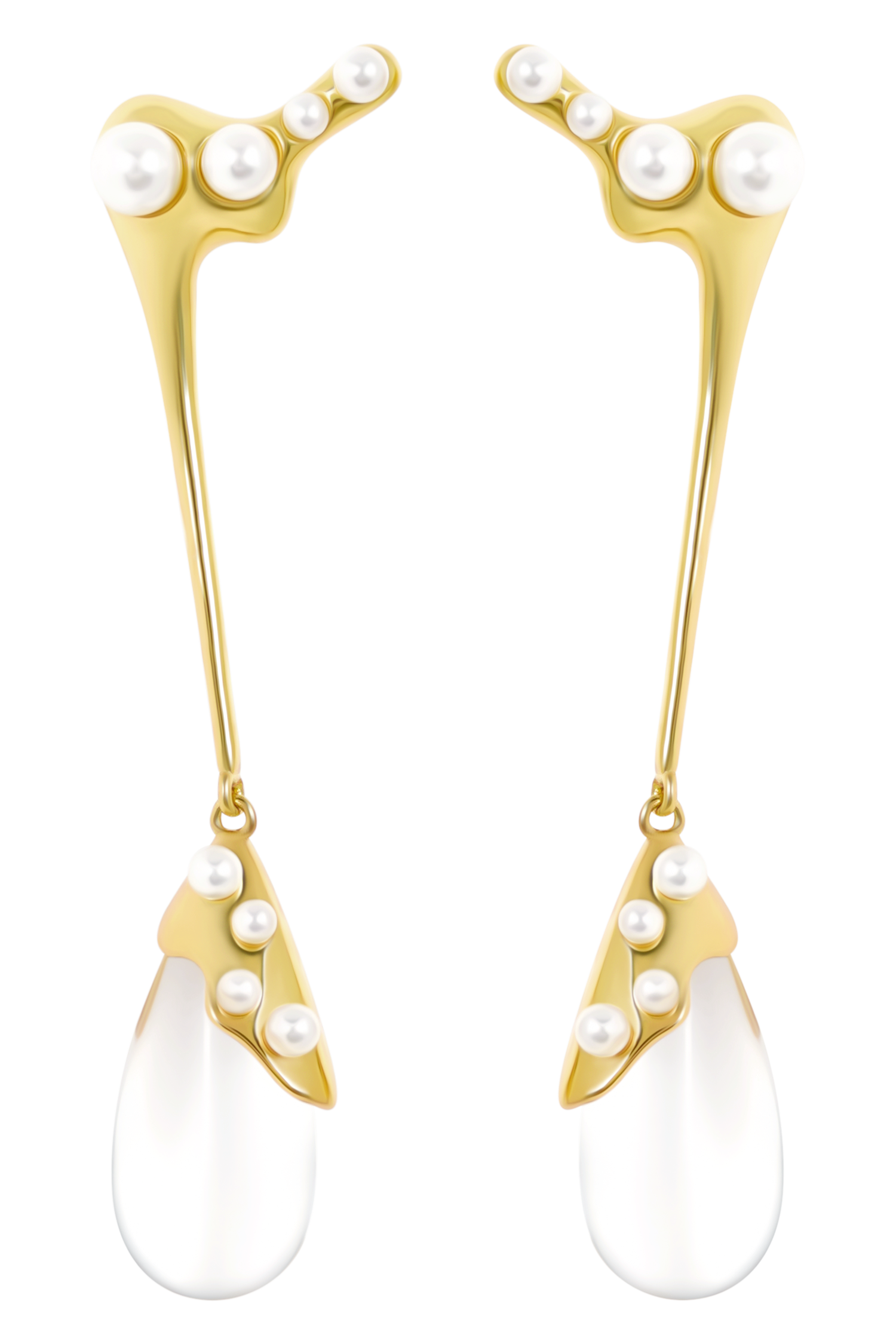 Adelaide Pearl Drop Earrings - Gold