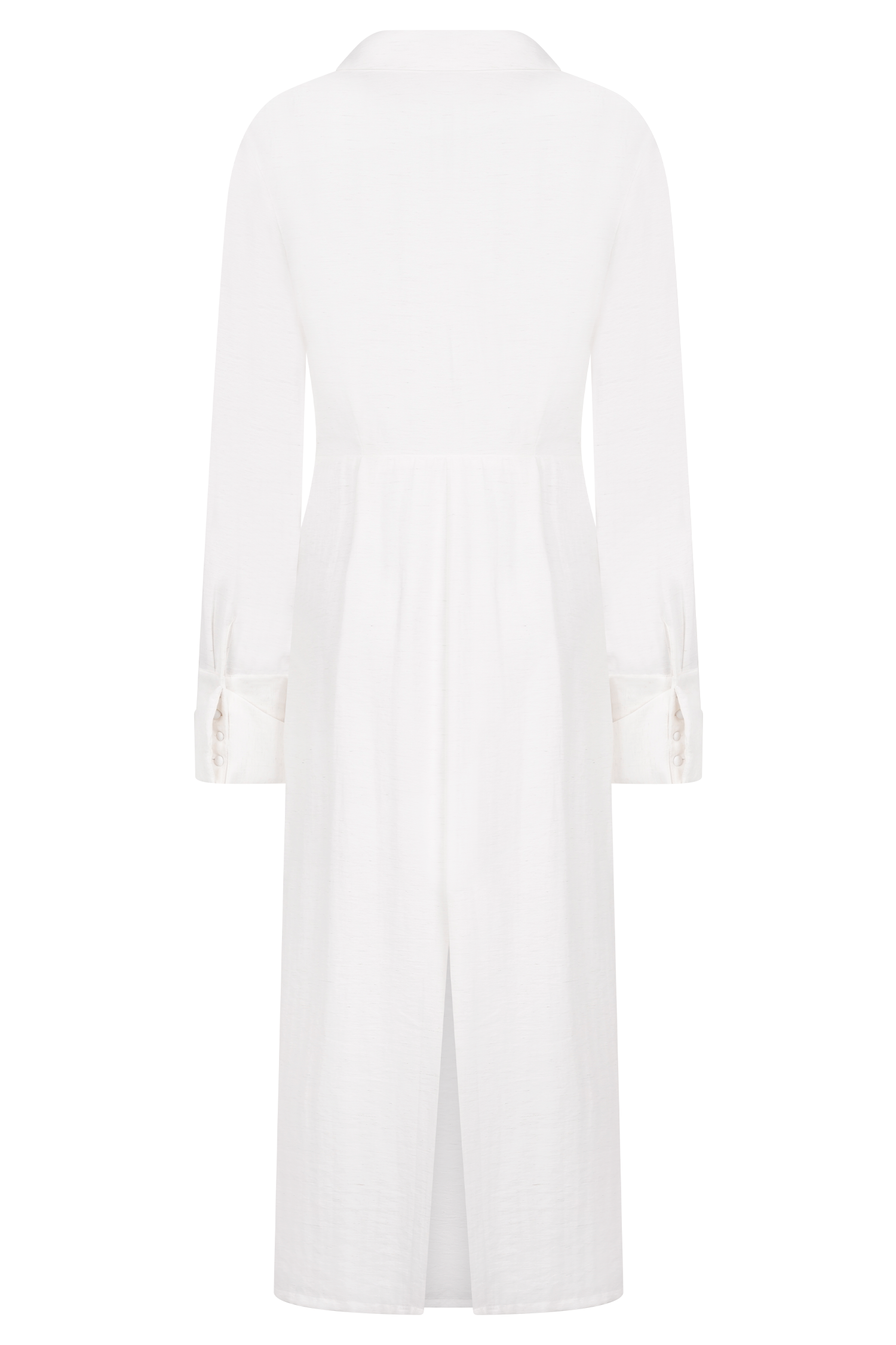 Cecilie Cut Out Shirt Midi Dress - White