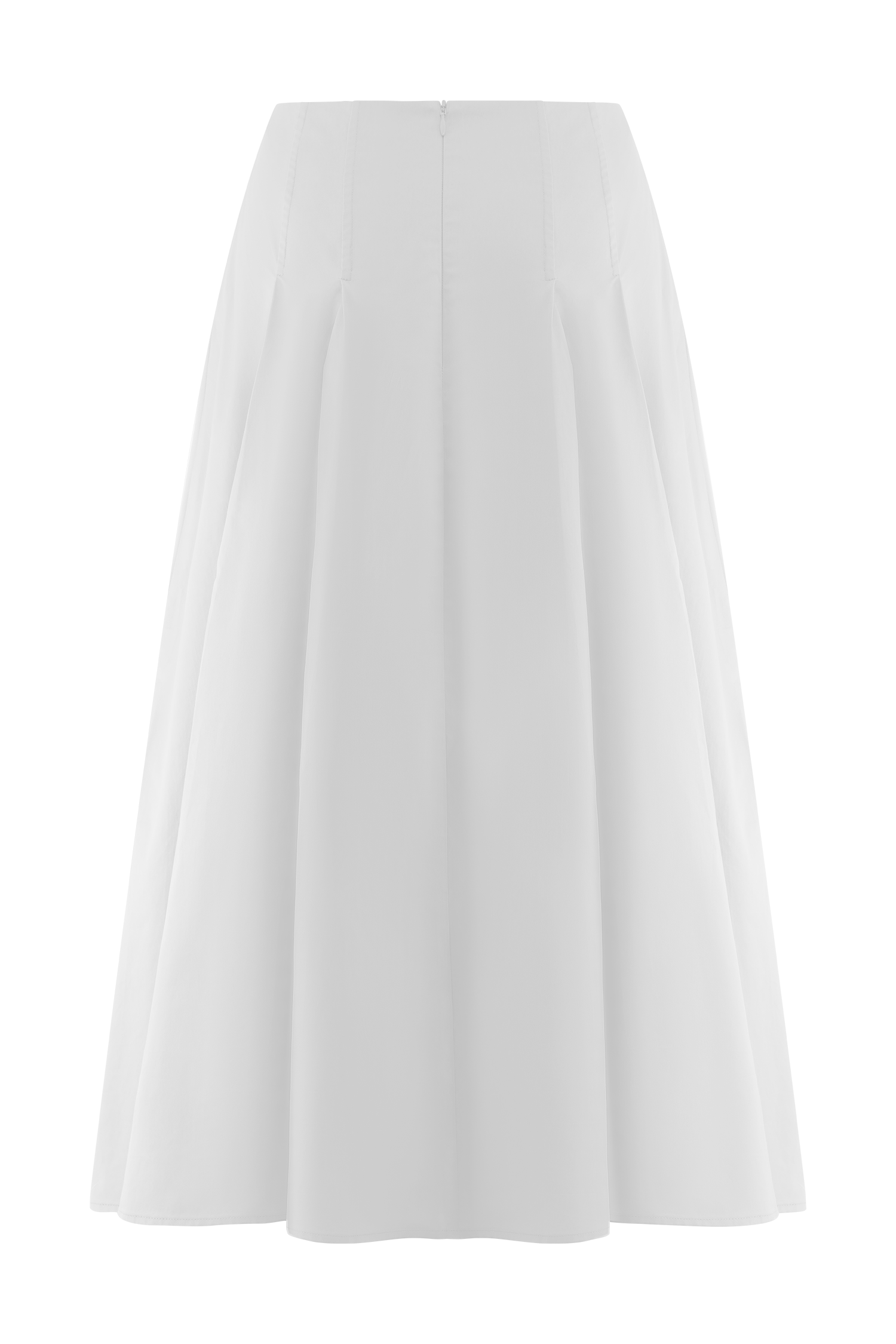 Mae A-Line Midi Skirt - White